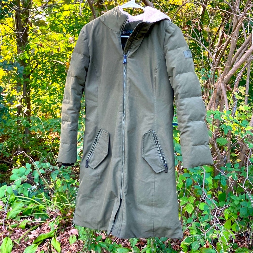 Vintage Ralph Lauren Olive Parka Jacket! Size xs